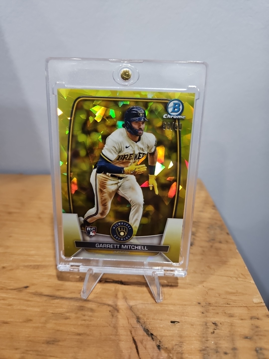 2023 Bowman Chrome Sapphire Edition - Garrett Mitchell #3 Yellow 50/50 (RC)