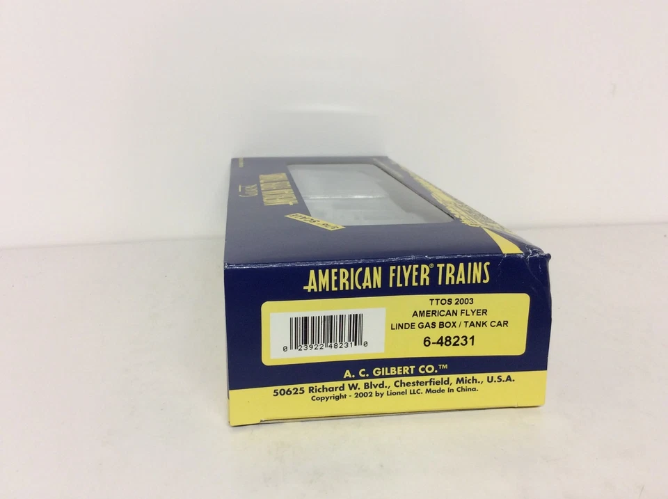 American Flyer Linde Gas Box/Tank Car: New in Box #48231 - Image 2 of 2