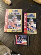 Sega Genesis Game Tecmo Super Bowl CIB Complete In Box 