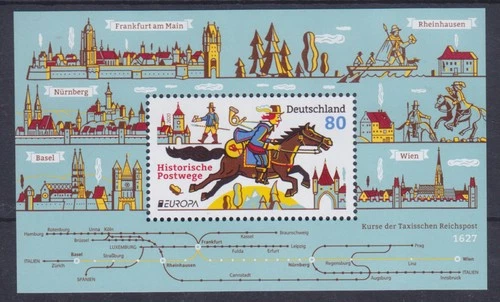 Federal Republic Block 86 ** Europe 2020, Historical Postal Routes, Mint