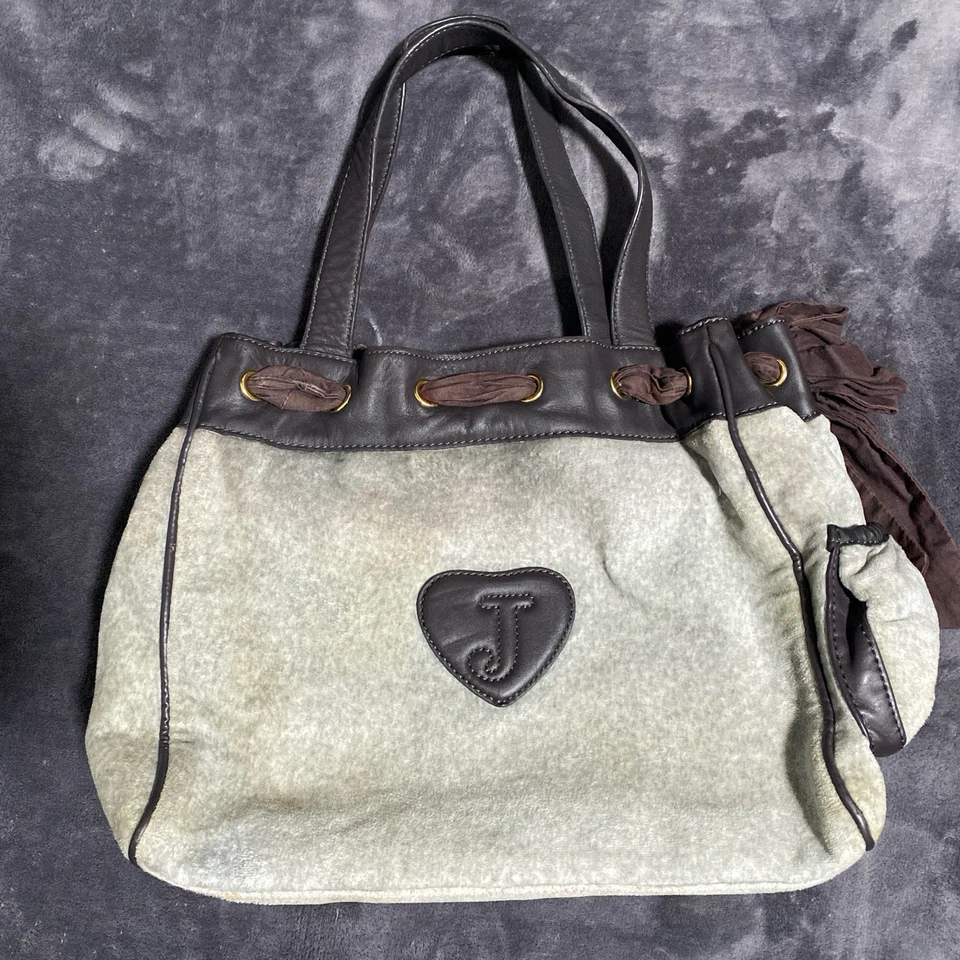 Bolso Monedero Vintage Juicy Couture Daydreamer Scotty Dog Terciopelo Gris Y2K Foto 2 de 4