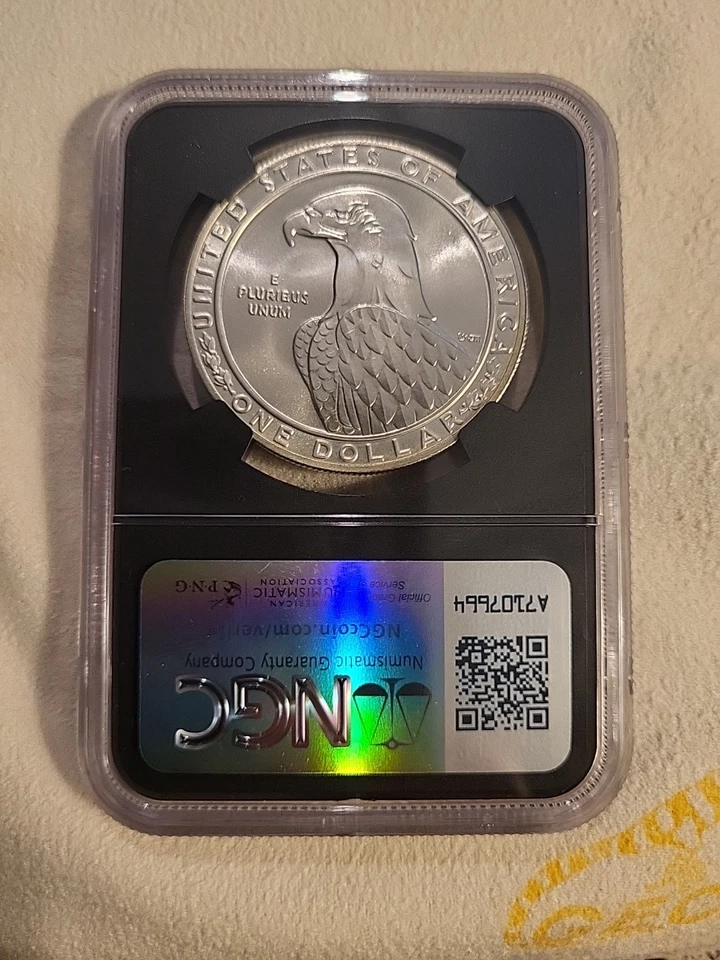 1983-P Los Angeles Olympic Commemorative Silver Dollar (BU) GRADED BY NGC *DTom* - Image 4 of 4