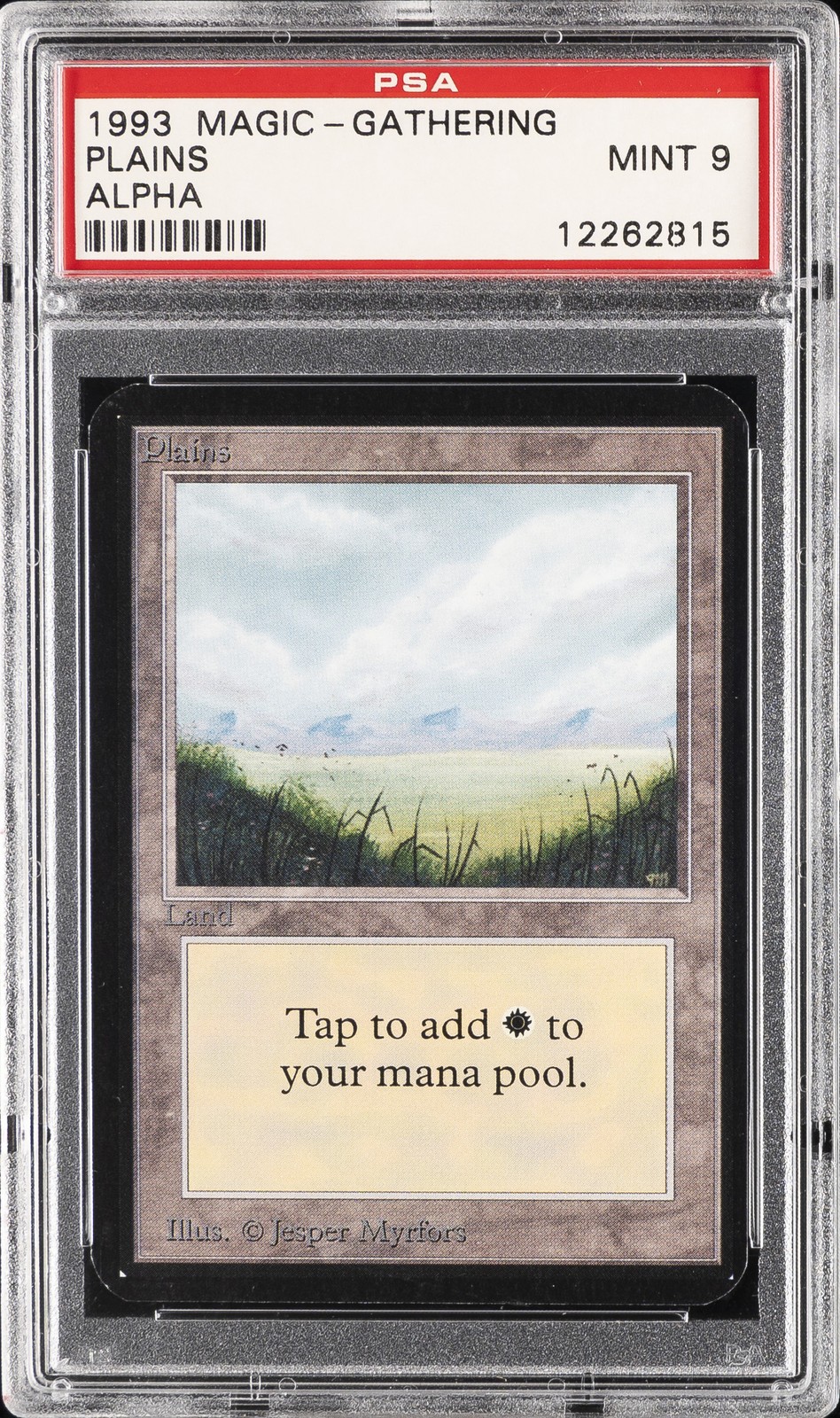 1993 MTG LIMITED EDITION ALPHA PLAINS PSA 9