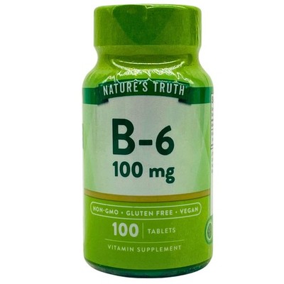 Nature s Truth Vitamin B-6 100 mg 100 Tablets   1 Pack-03/2027   New