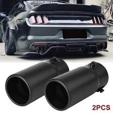 2pcs Exhaust Pipe Tip Rear Tail Throat Muffler Black For Ford Mustang
