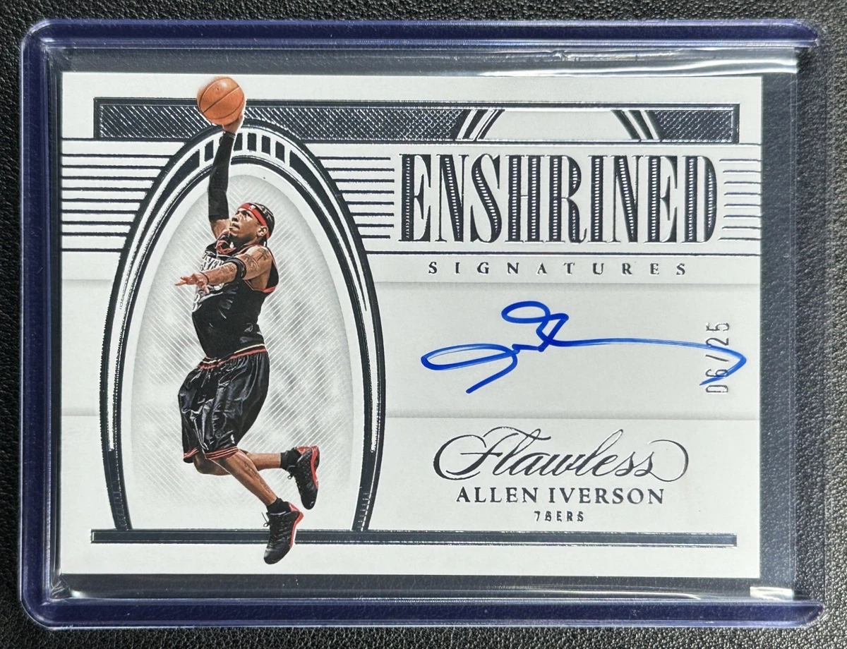 Panini Allen Iverson Basketball Autographed Sports Trading Cards