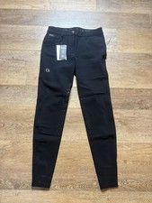 Pantalones con parche en la rodilla Ego 7 EJ talla 42 IT 26 R US negros nuevos con etiquetas