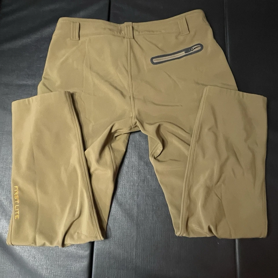 First Lite Catalyst Pants Mens Size XL 40x34 Dry Earth Soft Shell Lined Inside - Image 2 of 4