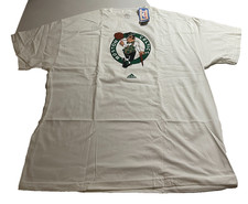 Adidas Boston Celtics T-Shirt White Men  s NBA Short Sleeve NEW 2XL, M