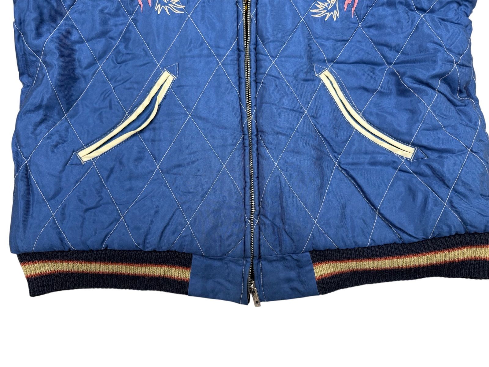 TAILOR TOYO Reversible Sukajan Tiger Face x Castle Velveteen L Size Men's thumbnail 12