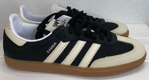 Adidas Samba OG Women Size 8.5 Black/Wonder White Leather Low Top Casual Sneaker