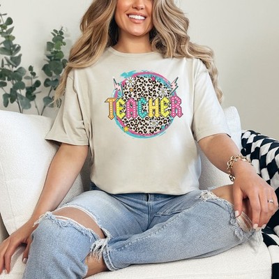 Lehrerin Damen ringgesponnenes T-Shirt Schulpersonal Unterricht Geschenk für sie