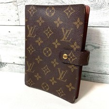 LOUIS VUITTON Monogram Agenda MM Day Planner Cover LV Authentic