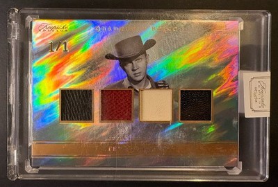 1 of 1 ENCASED 2025 Steve McQueen KEEPSAKE EDITION CARD #177 Quad Relic SP#1/1