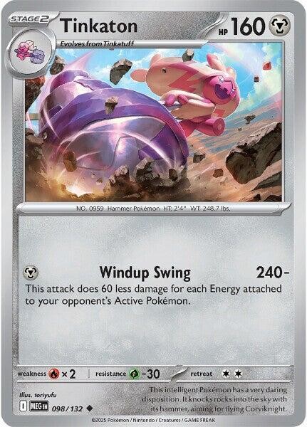 Tinkaton Uncommon ME01: Mega Evolution 098/132 NM Reverse Holo