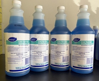 4 Pk Diversey 100925283 Crew Non Acid Disinfectant Cleaner 1 Us. Qt