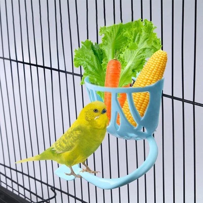 MARKENLOS Vogelfutterspender, hängender Vogelfutterbecher für Vögel, Wellensittiche,