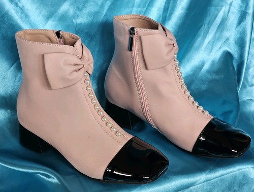 Vintage Style Ladies Victorian 1880s Mary Poppins Boots Heels Size 8 or 39 - Picture 4 of 24