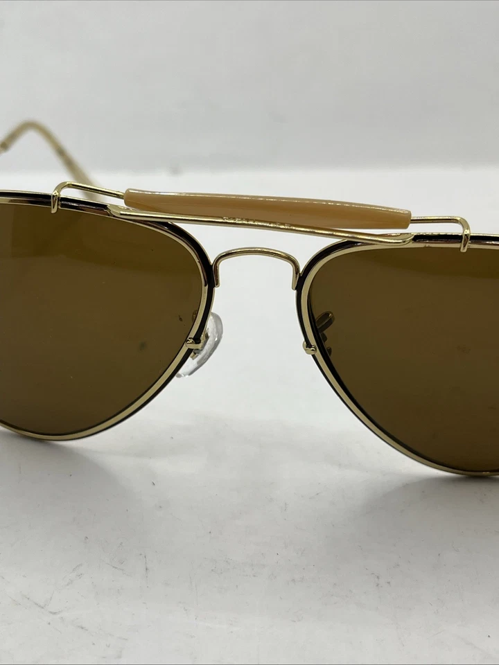 Gafas de sol Ray-Ban B&L de aviador duras con diamantes de colección marcos dorados raros lentes doradas Foto 3 de 4
