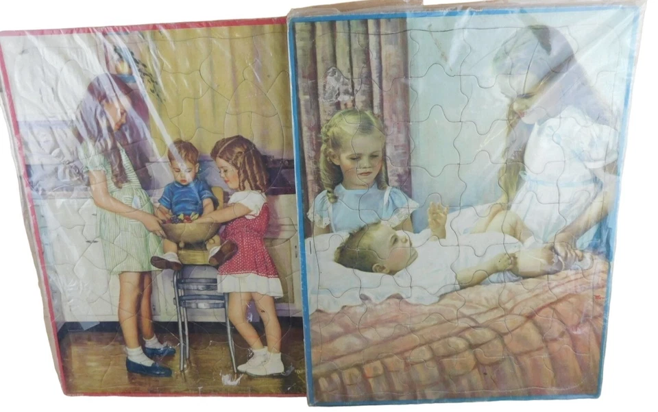 Lot of 12 Vintage Tray Puzzles 40s 50s Sibling Helpers Whitman Underdog Circus - Image 4 of 4