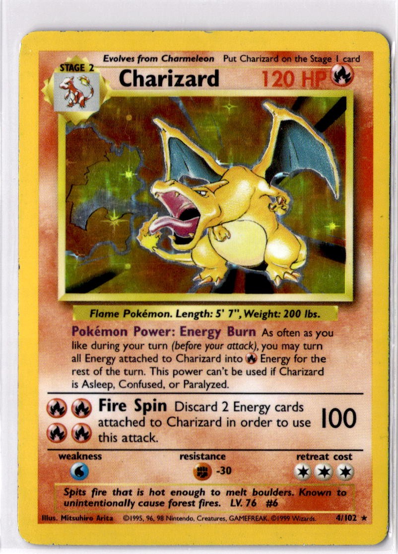 Pokémon Charizard #004/102 Base Set Holo