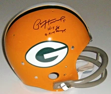 PACKERS Paul Hornung signed TK F/S helmet w/ HOF 86 & 4X Champs JSA COA AUTO