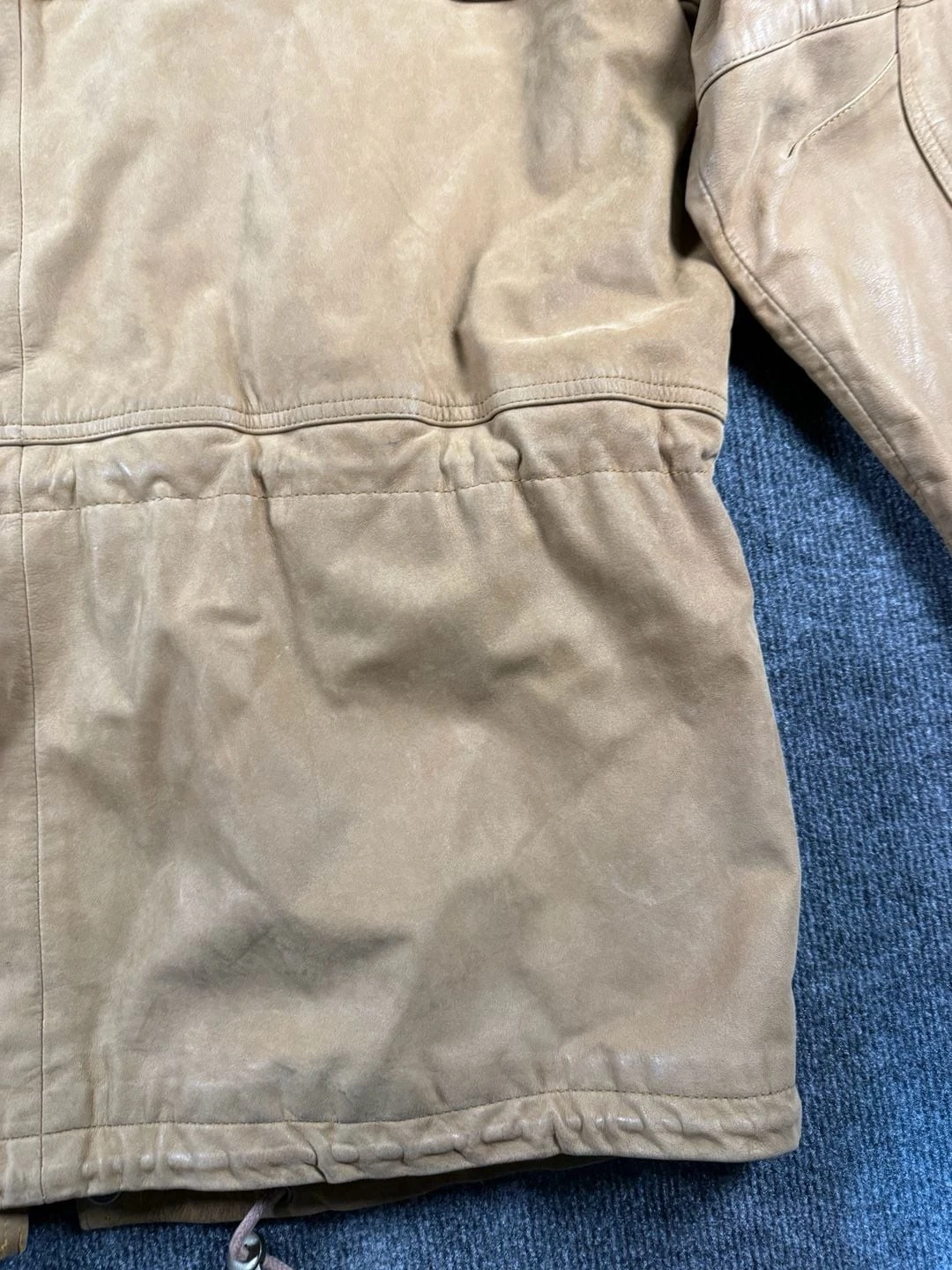 Vintage Timberland Leather Jacket Size L Brown Utility Field Coat - product detail image 17