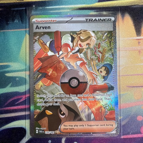 Arven - 235/091 - Pokemon Paldean Fates Special Illustration Rare Card NM