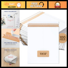 Rigid Mailers 11" x 13" 100-Pack - Cardboard Envelopes for Photos, Documents,