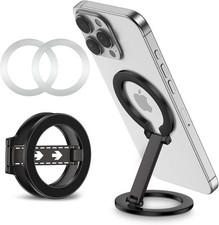 Magnetic Phone Ring Holder with Magsafe, Double Adjustable Gym Finger Black