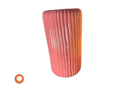 Keramik Tisch Vase, rosa, 24 cm, Germany
