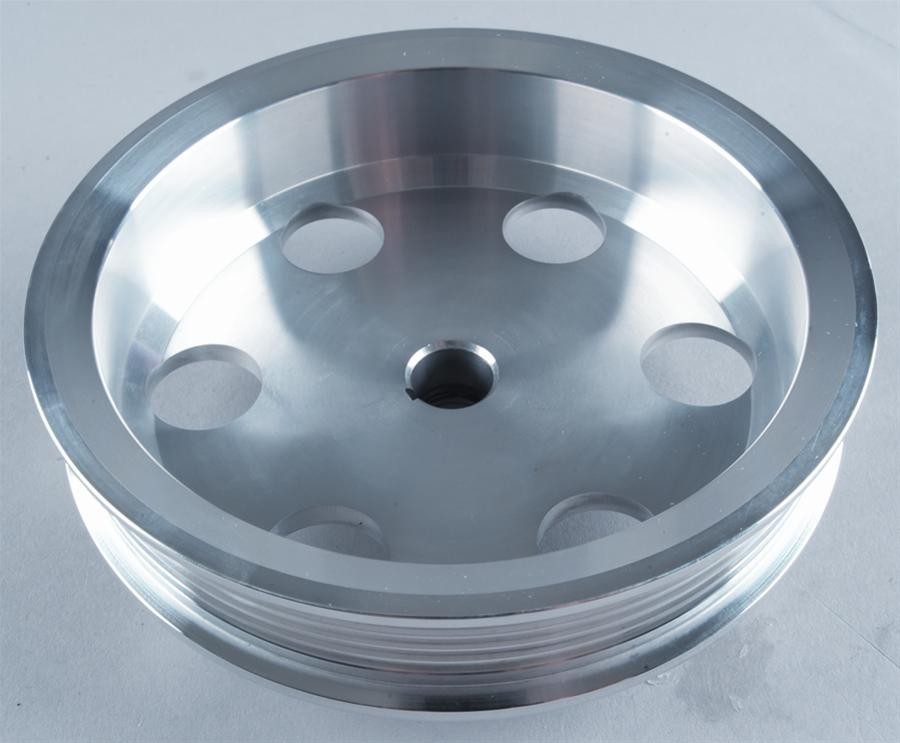 Summit Power Steering Pulley Serpentine 6-Groove Alum Polished .625" Bore Chevy
