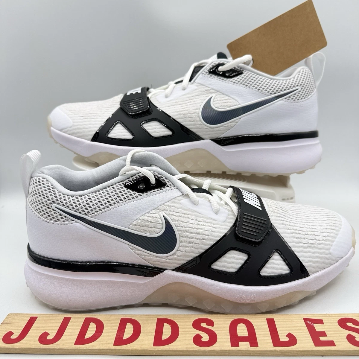 Nike Air Zoom Diamond Elite Turf White Iridescent - Black Outlined