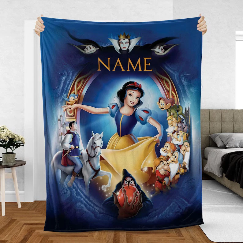 Custom Snow White Disney Snow White And Seven Dwarfs Fleece Blanket