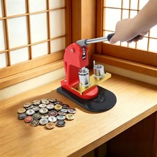 19.69 9.84 6.3in Freestanding Round Pin Maker With 100 Set Badge Materials