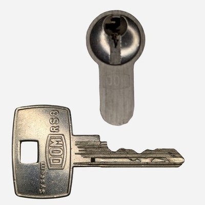 DOM RS8 Half-Euro Lock with Key High-Security Locksport Locksmith Red Belt