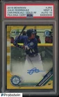 2019 Bowman Chrome Gold Refractor Julio Rodriguez RC 19/50 PSA 9 PSA/DNA 10 AUTO