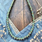 21" NAVAJO Desert Pearl Hubei Turquoise Saucer Beads Native Southwest Necklace — photo 4