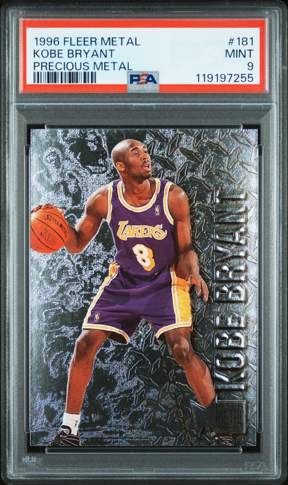 1996 METAL PRECIOUS METAL #181 KOBE BRYANT PSA 9