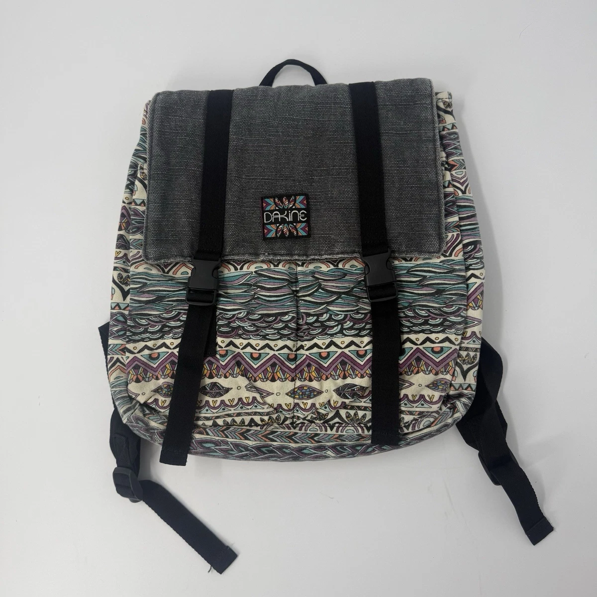 Dakine Ryder Backpack 24L blue chevron grey‎ gray ikat canvas drawstring Bag Dakine Drawstring Backpack Bags & Handbags for Women for  main image 2