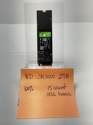 WD Green SN3000 2TB M.2 NVMe PCIe 4.0 SSD 2280 - TESTED 100% HEALTH | 1856hours