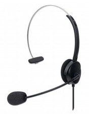 Manhattan Mono On-Ear Headset USB , Microphone Boom padded , Adjustable Headba
