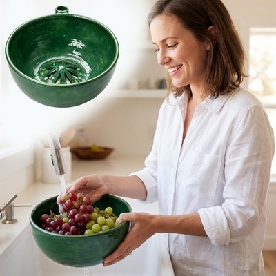 Self Spinning Berry Washing Bowl,Dynamic Swirl Cleaning Basket for Fruit Lovers