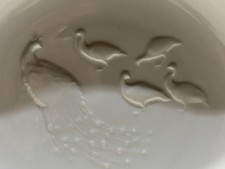 KPM Porzellan Wandteller, Pfau Motiv Weis, ca...
