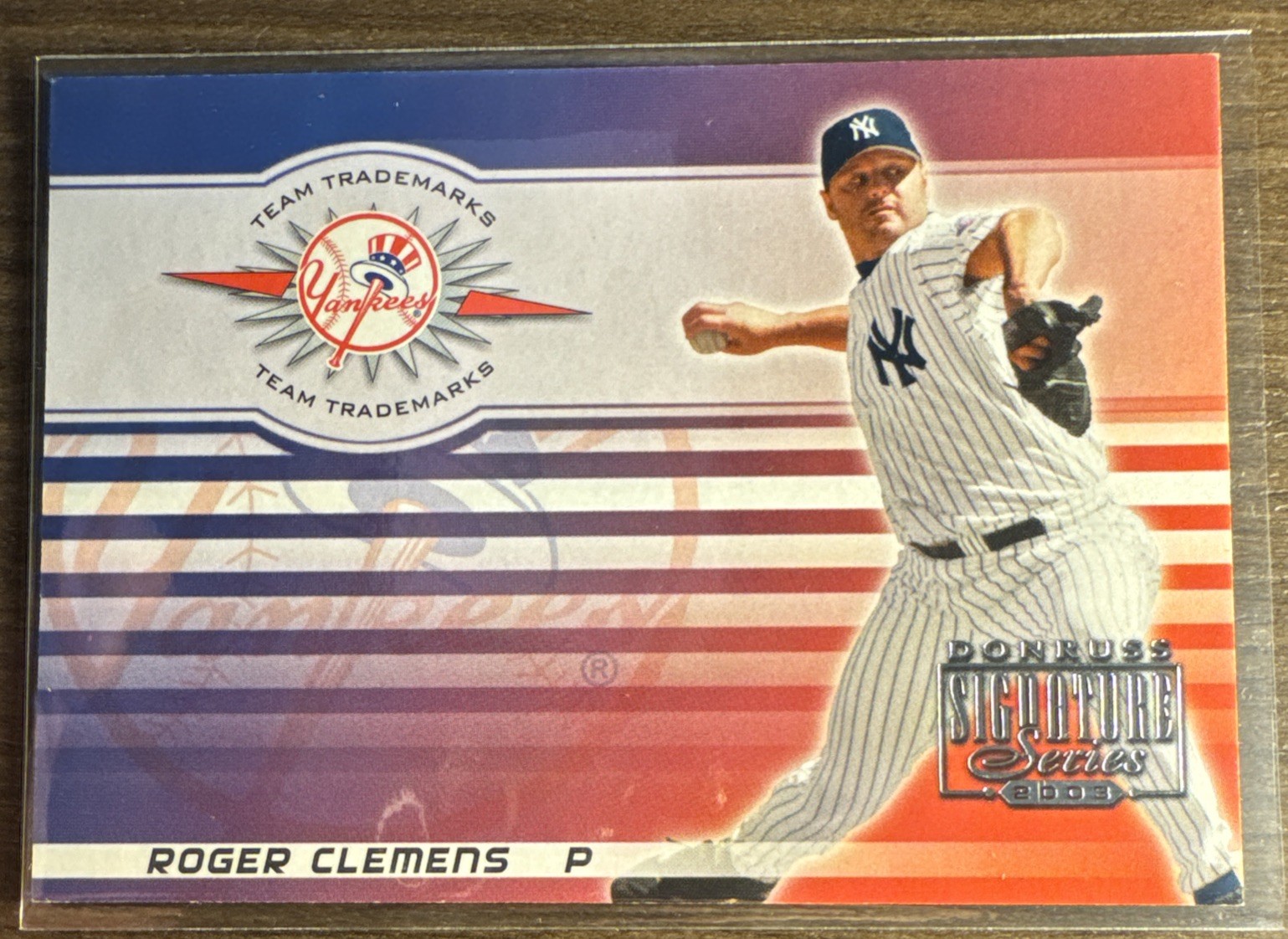Roger Clemens 2003 Donruss Team Trademarks #’d 351/500 Silver Signature Series
