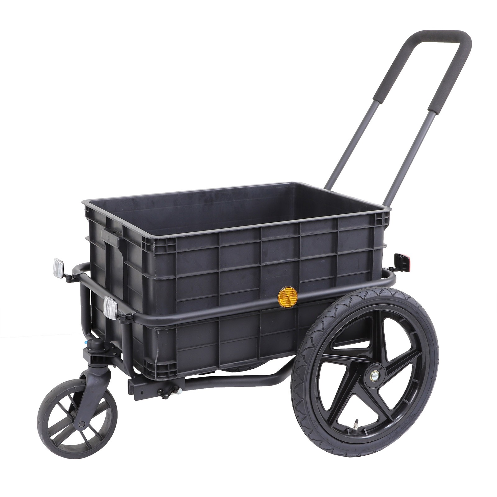 Xspec 2-in-1 Bike Cargo Trailer Pushcart with Tow Hitch and 