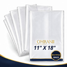 1.5Mil Clear Flat Poly Bag, 11" X 18" Multiple Bags | Flexible & Durable Bags