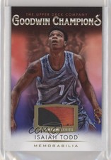2021 Upper Deck Goodwin Champions Memorabilia Premium 21/25 Isaiah Todd 7ov