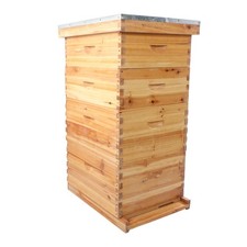 LABLT 8 Frame Bee Hive Beeswax Coated W/ Frames and Waxed Foundations 4 Layer