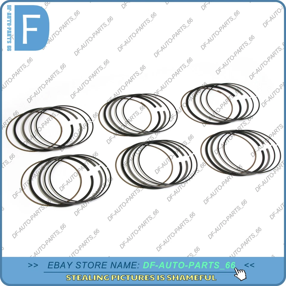Juego de 6 anillos de pistón OEM STD para Porsche Cayenne Audi A3 VW TT Golf R32 3.2 VR6 Foto 2 de 4